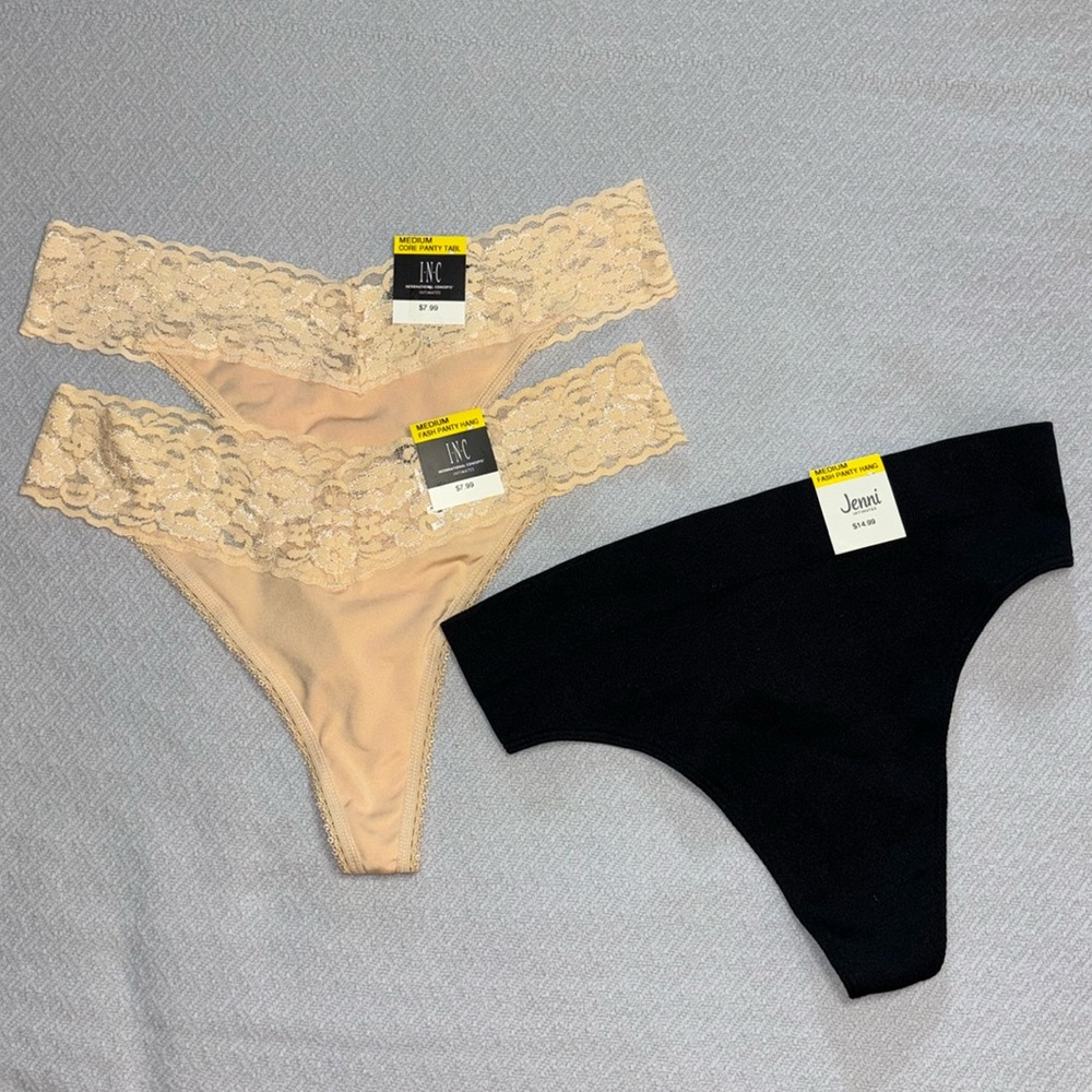 NWT Jenni Bundle of No Show Thong Panties